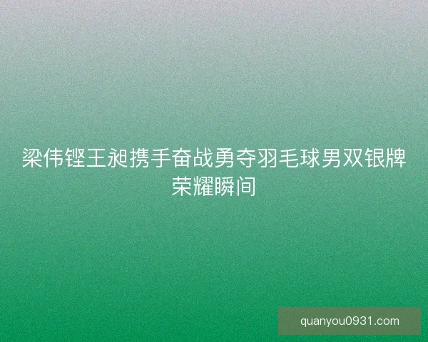 梁伟铿王昶携手奋战勇夺羽毛球男双银牌荣耀瞬间